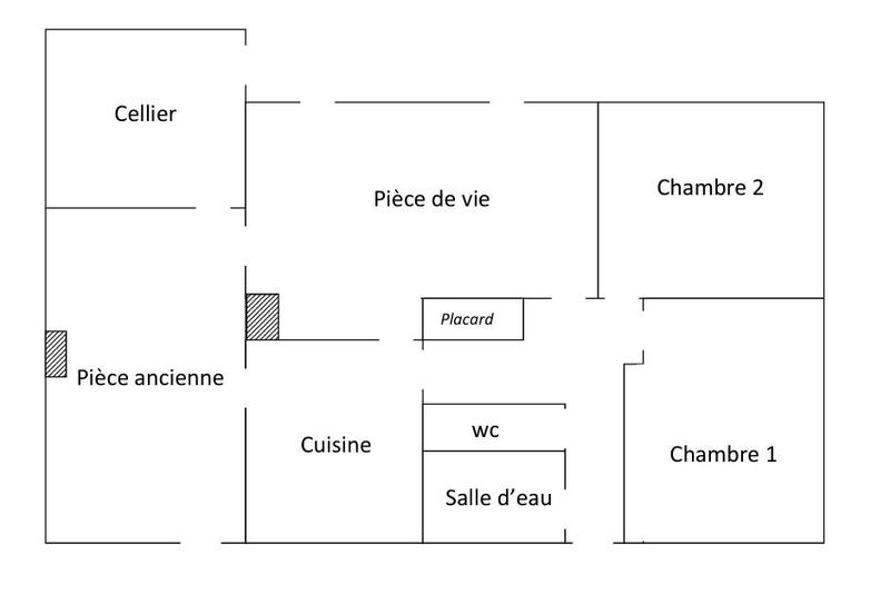 Maison de village - 80 m² - 5 pièces