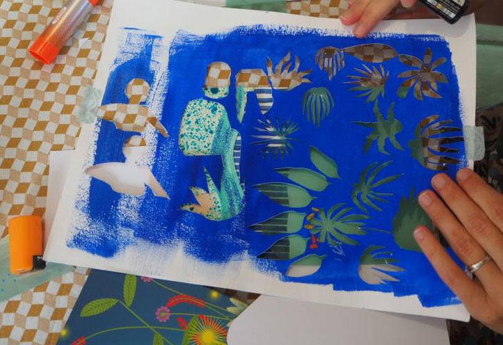 Goûter créatif - poésie &amp; collage - Atelier Soleil Rose