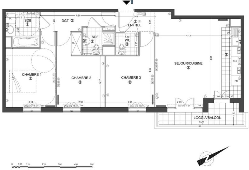Appartement - 80 m² - 4 pièces