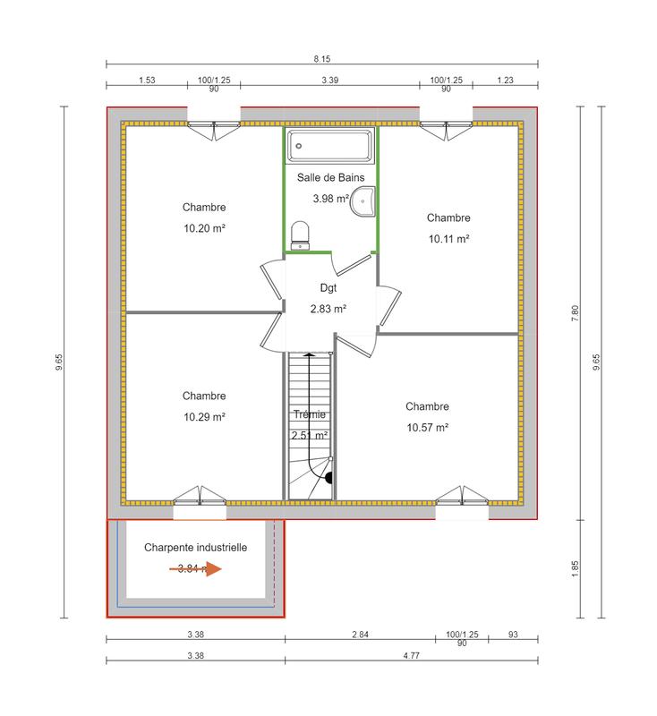 Maison - 90 m² - 5 pièces