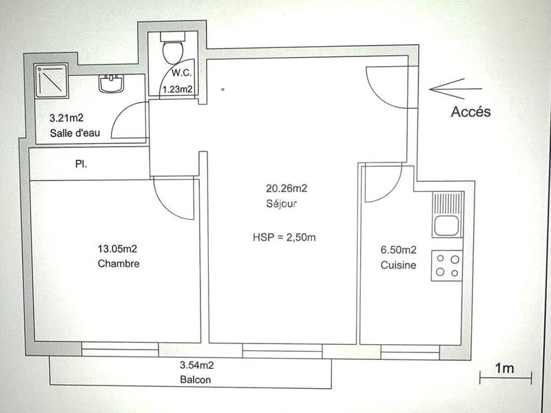 Appartement - 44 m² - 2 pièces
