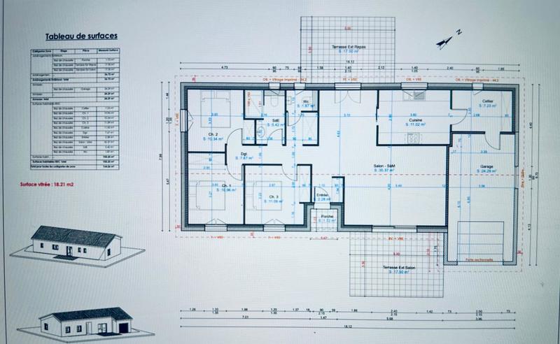 Maison - 104 m² - 5 pièces