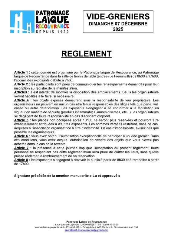 Vide-greniers de l'Avent