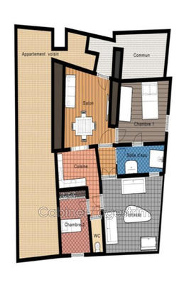 Appartement - 70 m² - 2 pièces