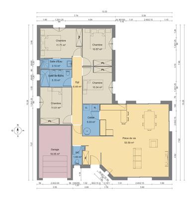 Maison - 118 m² - 5 pièces