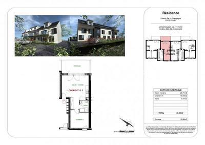 Appartement - 47 m² - 2 pièces