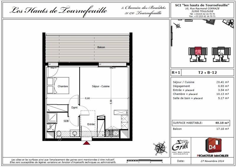 Appartement - 39 m² - 2 pièces