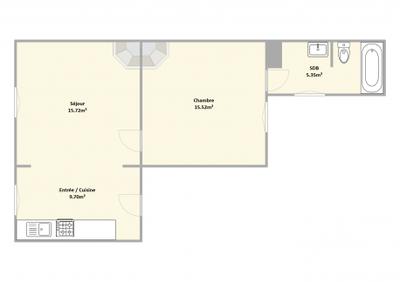 Appartement - 47 m² - 2 pièces