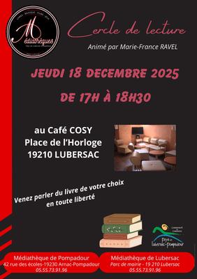 Cercle de lecture au Café Cosy