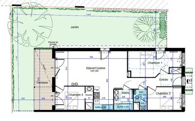Maison contemporaine - 82 m² - 4 pièces