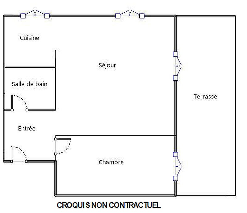Appartement - 42 m² - 2 pièces