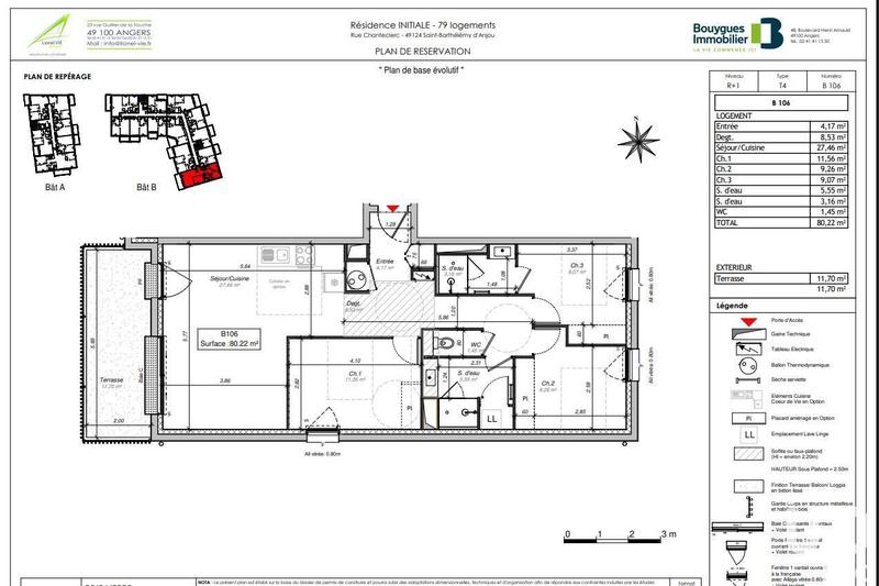 Appartement - 80 m² - 4 pièces