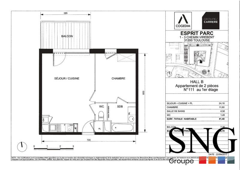 Appartement - 42 m² - 2 pièces