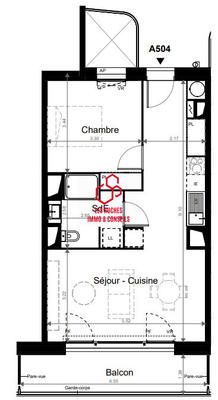 Appartement - 48 m² - 2 pièces