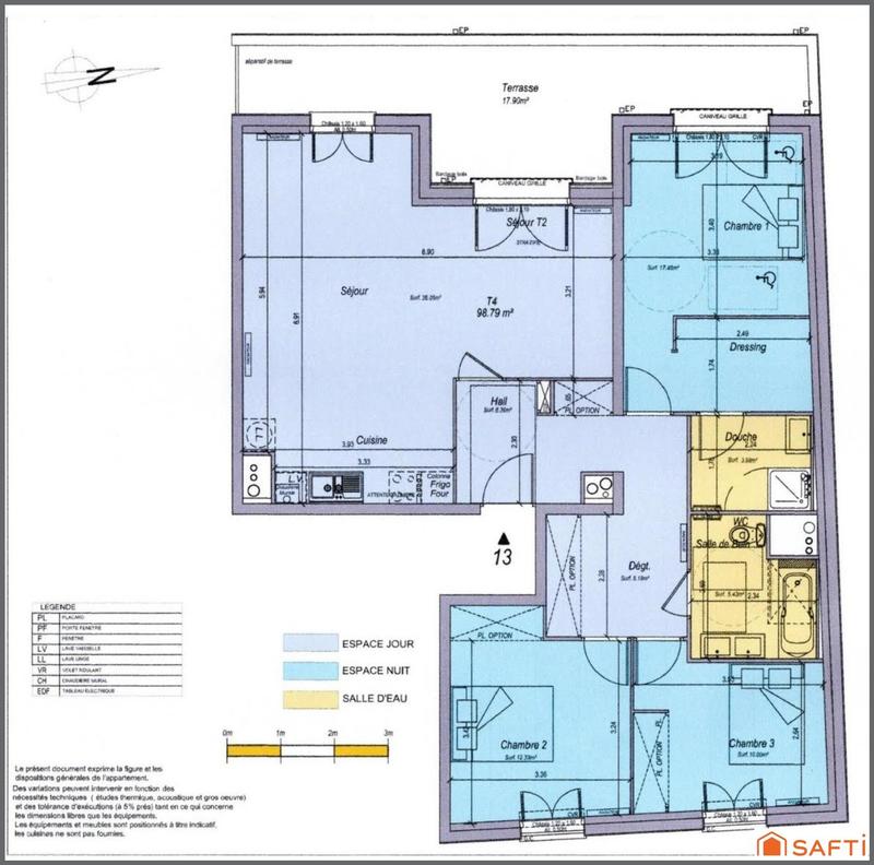 Appartement - 99 m² - 4 pièces