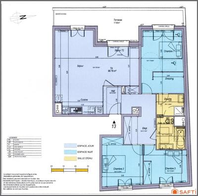 Appartement - 99 m² - 4 pièces