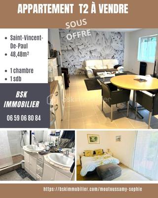 Appartement - 48 m² - 2 pièces
