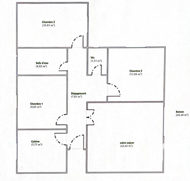 Appartement - 75 m² - 4 pièces