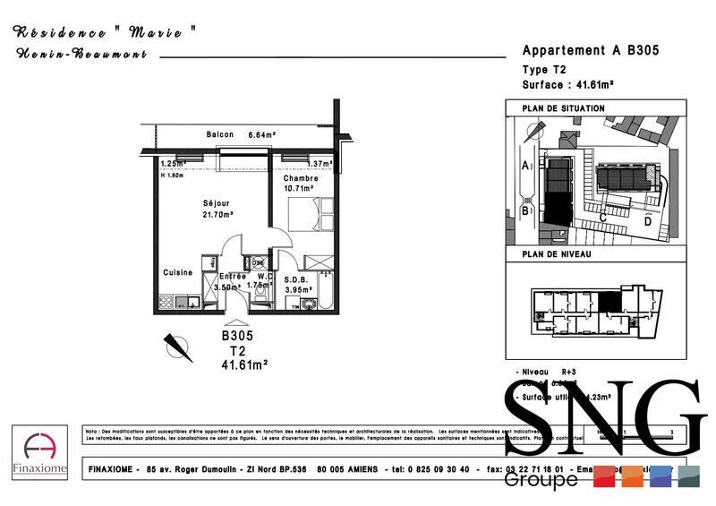 Appartement - 44 m² - 2 pièces
