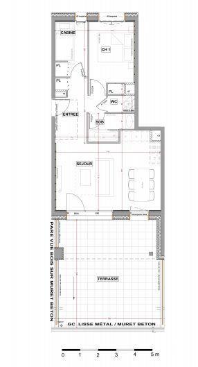 Appartement - 50 m² - 2 pièces
