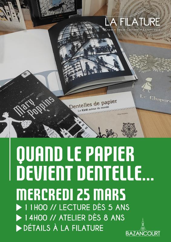 Lecture et Atelier Créatif // Quand le Papier Devient Dentelle…