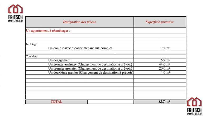 Appartement ancien - 82 m² - 1 pièce