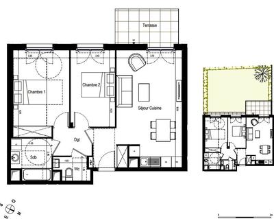 Appartement - 65 m² - 3 pièces