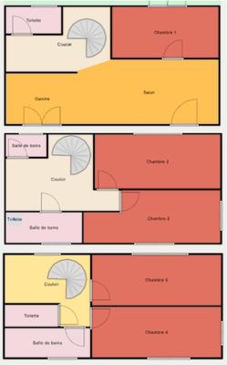 Chambre - 26 m² - 6 pièces