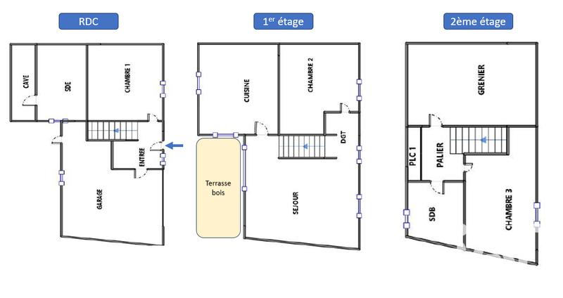 Maison de ville - 94 m² - 4 pièces