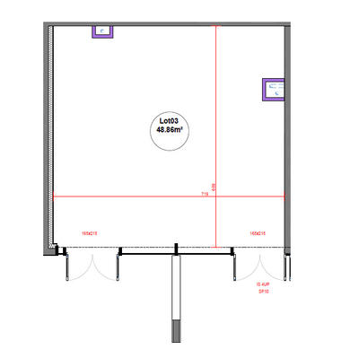 Local commercial - 48 m² - 1 pièce