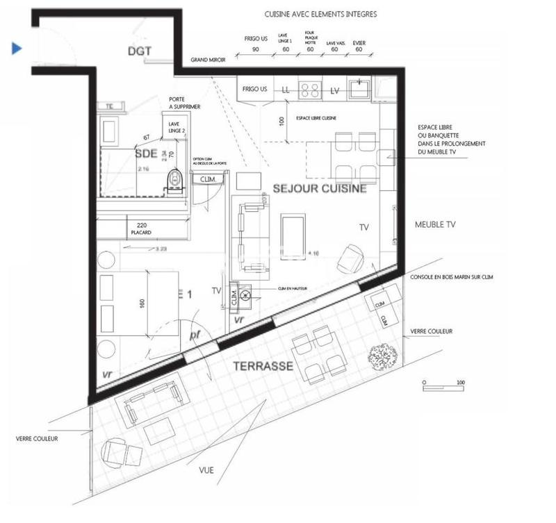 Appartement - 50 m² - 2 pièces