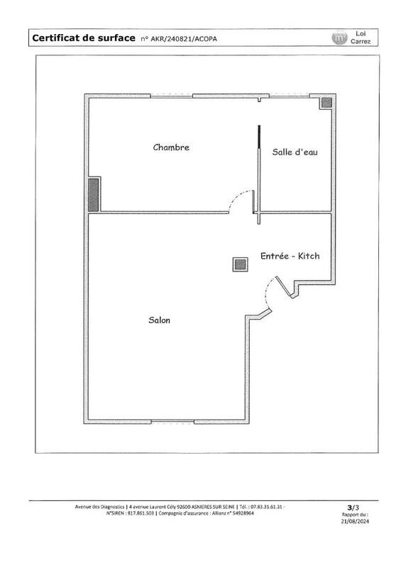 Appartement - 28 m² - 2 pièces