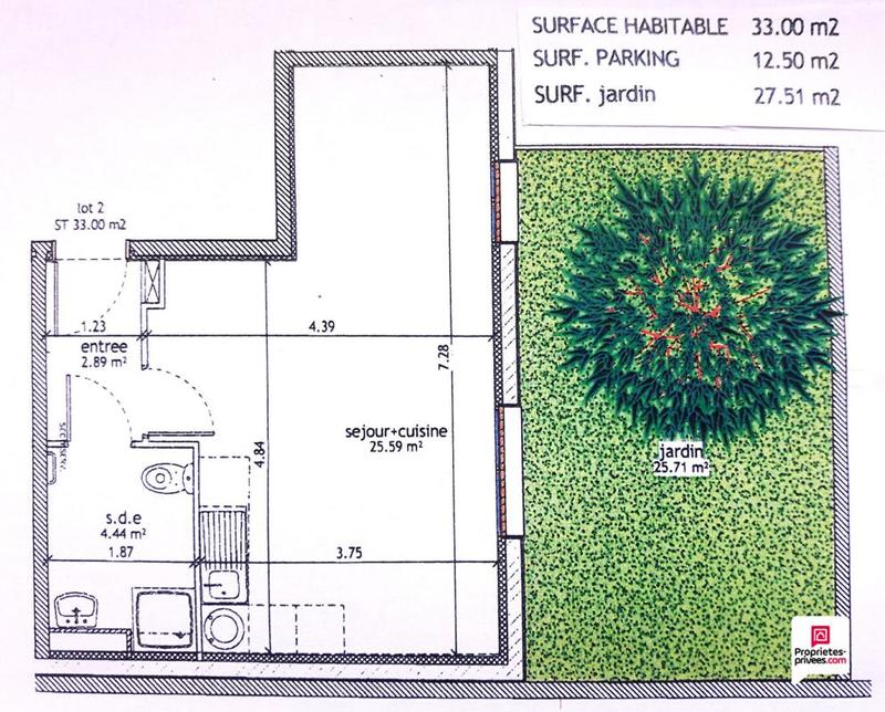 Appartement - 33 m² - 1 pièce