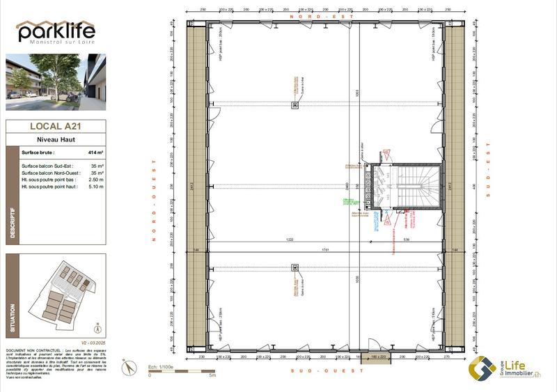 Local d'activités - 414 m² - 1 pièce