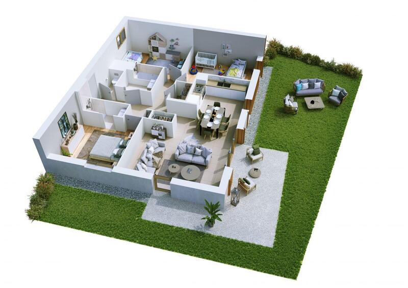 Appartement - 72 m² - 3 pièces