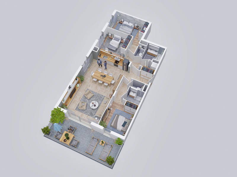 Appartement - 106 m² - 4 pièces