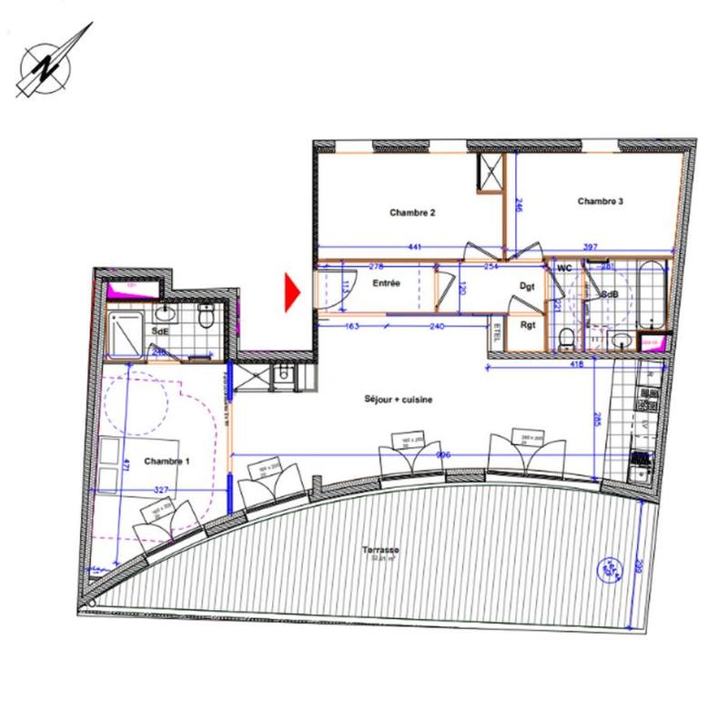 Appartement - 84 m² - 4 pièces