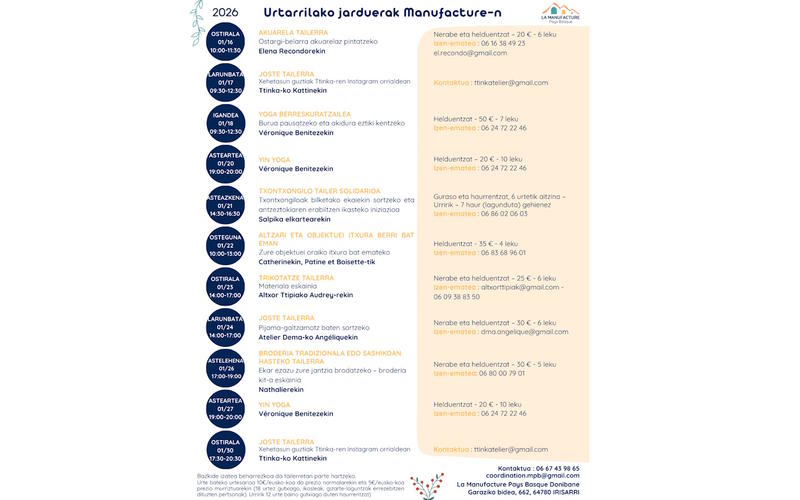 Ateliers Manufacture Pays Basque - Yin Yoga