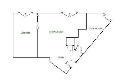 Appartement - 33 m² - 1 pièce