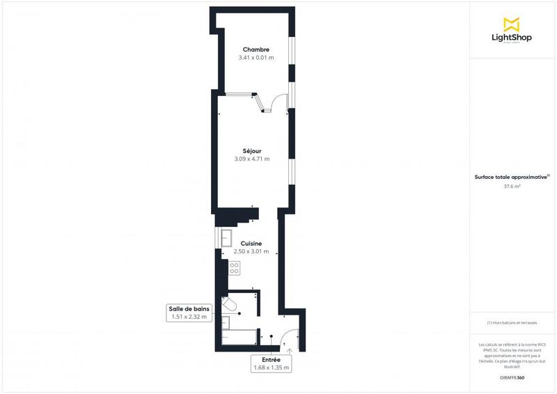 Appartement - 38 m² - 2 pièces
