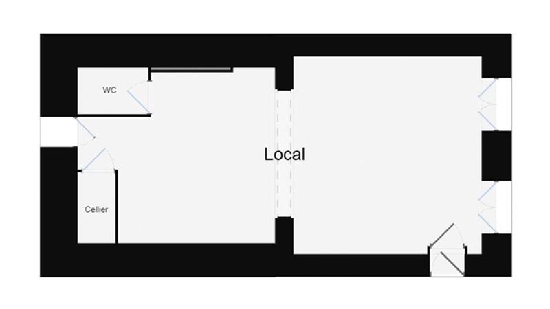 Local commercial - 49 m² - 2 pièces