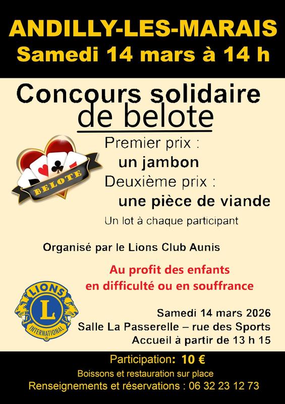 Concours de belote solidaire
