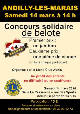 Concours de belote solidaire