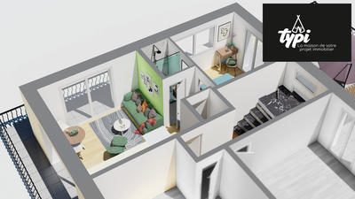 Appartement - 30 m² - 2 pièces