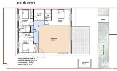 Maison - 105 m² - 4 pièces