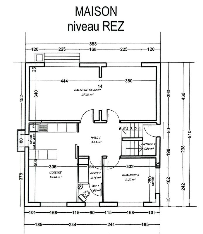 Maison - 125 m² - 7 pièces