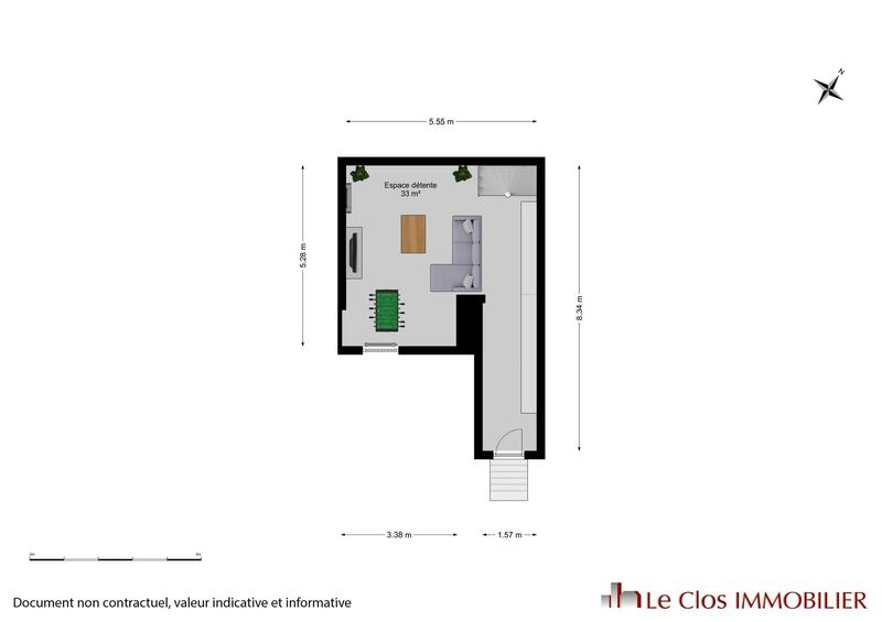 Bureau - 133 m² - 2 pièces