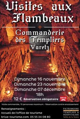 Visite aux flambeaux de la commanderie des templiers de Varetz