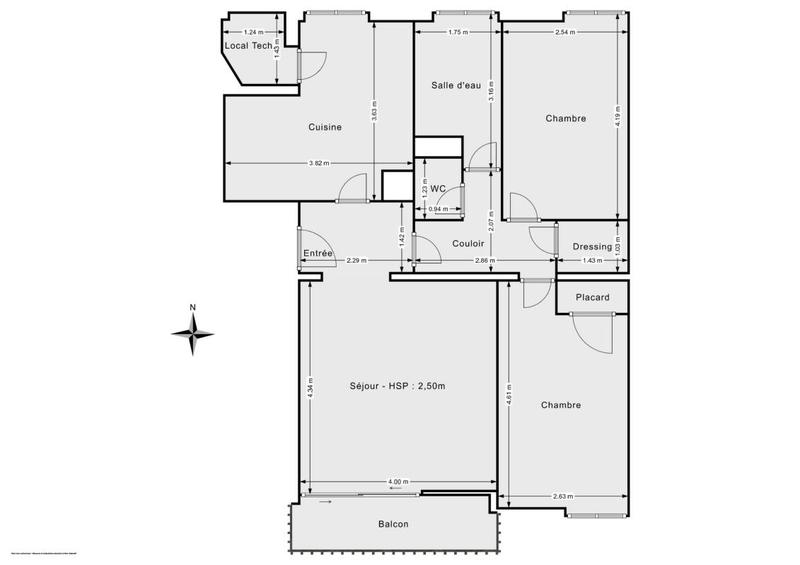 Appartement - 65 m² - 3 pièces