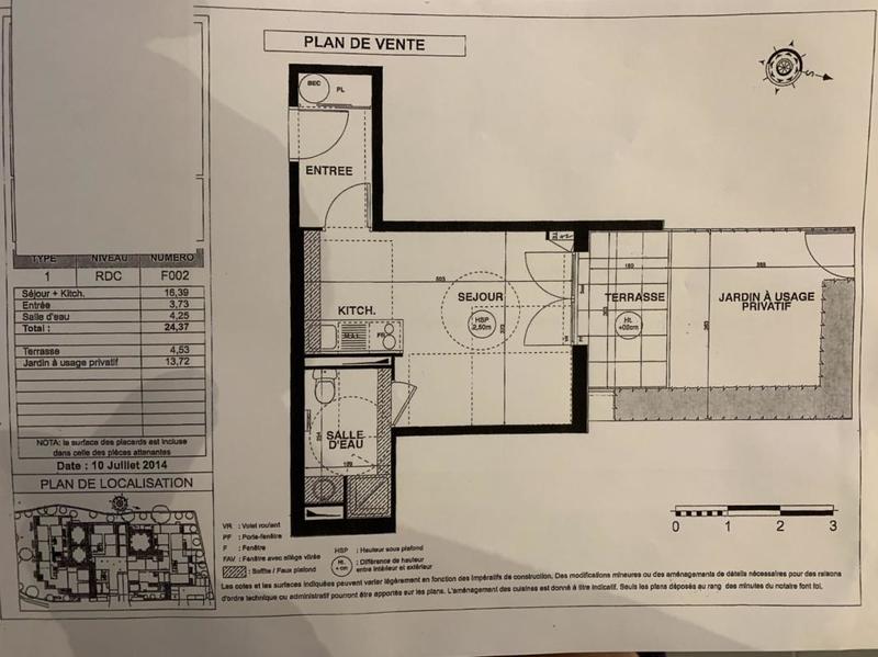 Studio - 25 m² - 1 pièce